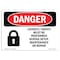 Signmission OSHA Danger Sign, 10" Height, Rigid Plastic, Lockout Tagout Setup Maintenance Repair, Landscape OS-DS-P-1014-L-1428 - alternate 1